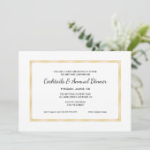 Gold Business Professionele Cocktails & Diner Kaart (Staand voorkant)