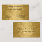 Gold business Visitekaartje (Voorkant / Achterkant)