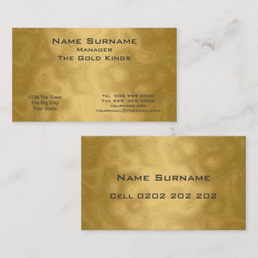 Gold business Visitekaartje (Voorkant / Achterkant)