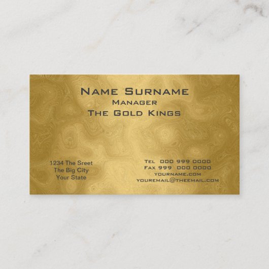 Gold business Visitekaartje (Voorkant)