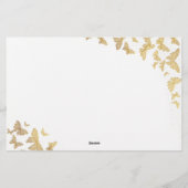 Gold Butterflies Advice Game de heer Mrs. Vrijgeze Briefpapier (Achterkant)