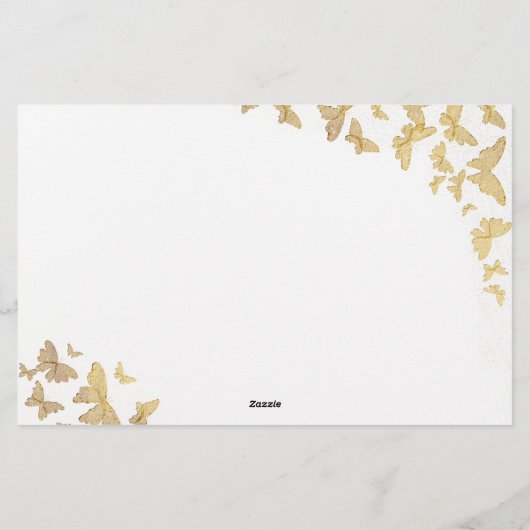 Gold Butterflies Advice Game de heer Mrs. Vrijgeze Briefpapier (Achterkant)