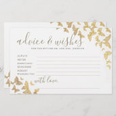Gold Butterflies Advice Game de heer Mrs. Vrijgeze Briefpapier (Voorkant / Achterkant)