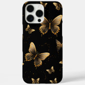 Gold Butterflies Black Case-Mate iPhone Case (Achterkant)