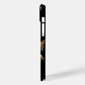 Gold Butterflies Black Case-Mate iPhone Case (Achterkant / Links)