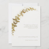Gold Butterflies Boho Wedding 2 Foto's Opslagdatum Kaart (Achterkant)