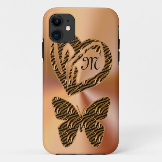 Gold Butterflies en Heart iPhone 5S Case (Achterkant)