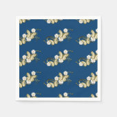 Gold Butterflies Floral Pattern Napkins Servet (Voorkant)