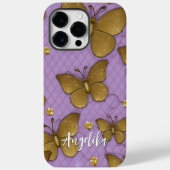 Gold Butterflies - Gepersonaliseerde naam Case-Mate iPhone Case (Achterkant)