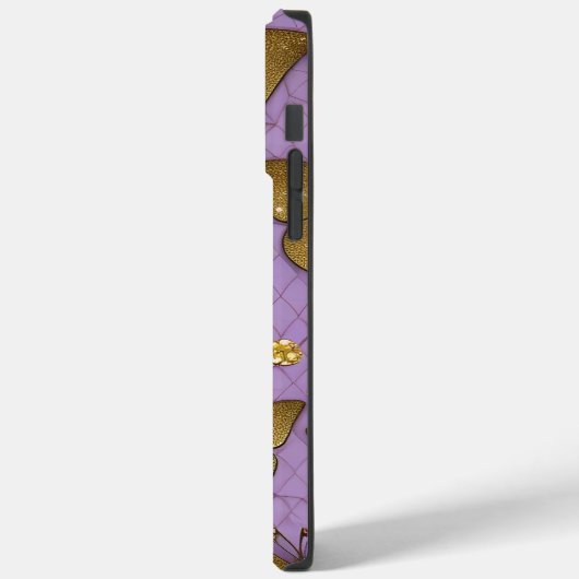 Gold Butterflies - Gepersonaliseerde naam Case-Mate iPhone Case (Achterkant / Links)