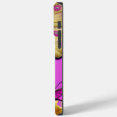 Gold Butterflies Hot-Roze, gepersonaliseerde naam Case-Mate iPhone Case (Achterkant / Links)