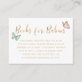 Gold Butterflies TWINS Baby shower Book Request EN Informatiekaartje (Voorkant)