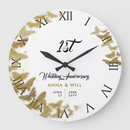 Gold Butterflies Wreath Boho Wedding Jubileum Grote Klok