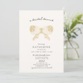 Gold Butterfly Blush Pink Modern Vrijgezellenfeest Kaart (Staand voorkant)