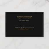 Gold Butterfly Body silhouette Visitekaartje (Achterkant)