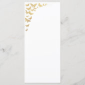Gold Butterfly Boho Elegant Simple Vrijgezellenfee Menu (Achterkant)