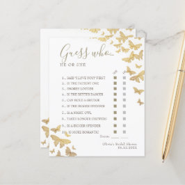 Gold Butterfly Boho Vrijgezellenfeest raad eens wi