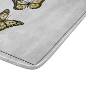 Gold Butterfly Floral Personalized Cutting Board Snijplank (Hoek)