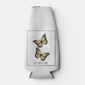 Gold Butterfly Floral Specialized Bottle Cooler (Voorkant)