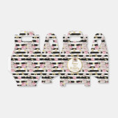 Gold Butterfly, Flowers, Happy Birthday Foto Bedankdoosjes (Uitgevouwen)