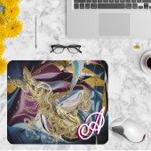 Gold Butterfly "Fog Like" Monogram Vloeistof Abstr Muismat