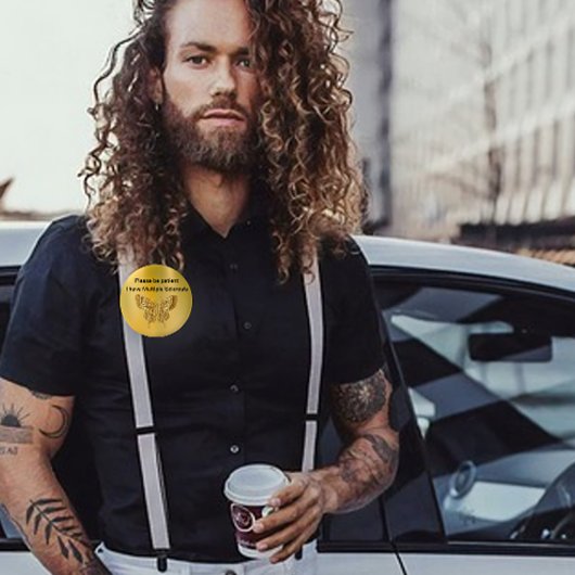 Gold Butterfly Multiple Sclerosis Button