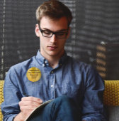 Gold Butterfly Multiple Sclerosis Button