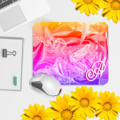 Gold Butterfly Pink Monogram Vloeistof Abstract Muismat