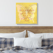 Gold Butterfly Shadow met KJV Bijbelversie Canvas Afdruk (Insitu (Slaapkamer))
