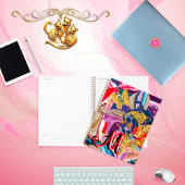 Gold Butterfly Smoke Red Monogram Vloeistof Abstra Planner