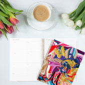 Gold Butterfly Smoke Red Monogram Vloeistof Abstra Planner