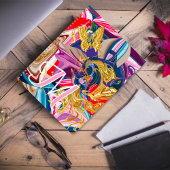 Gold Butterfly Swirl Roze Monogram Vloeistof Abstr Planner