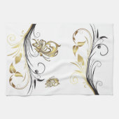 Gold Butterfly Tattoo Art American MoJo Keuken Theedoek (Horizontaal)