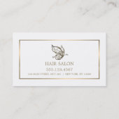 Gold Butterfly, White en Gold Appointard Afsprakenkaartje (Achterkant)