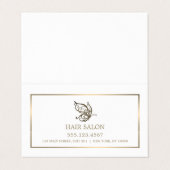 Gold Butterfly, White en Gold Appointard Visitekaartje (Buitenkant ongevouwen)