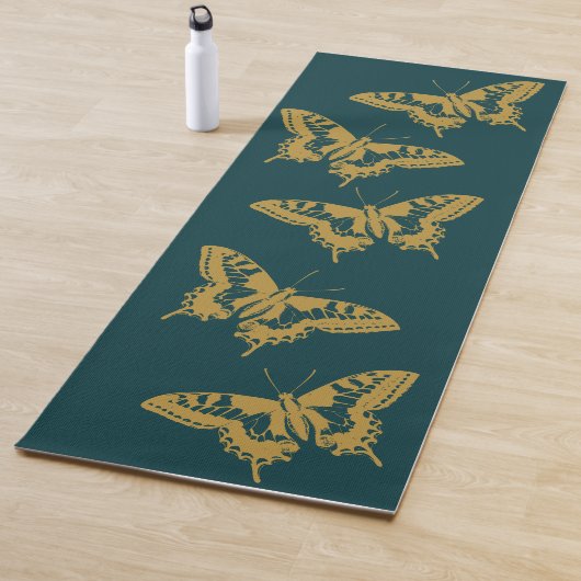 Gold Butterfly Yoga Pose Pilates-oefening Yogamat (In situ)
