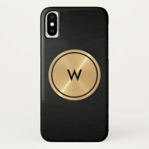 Gold Button en zwart roestvrij staal Case-Mate iPhone Case
