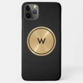 Gold Button en zwart roestvrij staal Case-Mate iPhone Case (Achterkant)