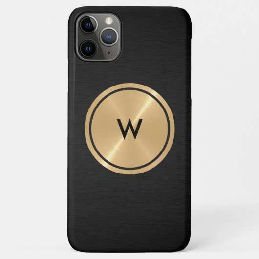 Gold Button en zwart roestvrij staal Case-Mate iPhone Case (Achterkant)