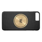 Gold Button en zwart roestvrij staal Case-Mate iPhone Case (Achterkant (Horizontaal))