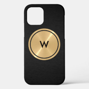 Gold Button en zwart roestvrij staal Case-Mate iPhone Case