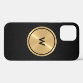 Gold Button en zwart roestvrij staal Case-Mate iPhone Case (Achterkant (horizontaal))