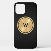 Gold Button en zwart roestvrij staal Case-Mate iPhone Case (Achterkant)