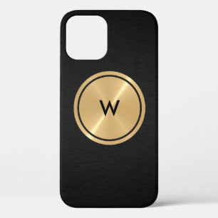 Gold Button en zwart roestvrij staal Case-Mate iPhone Case