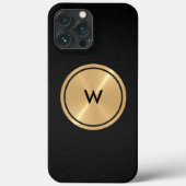 Gold Button en zwart roestvrij staal Case-Mate iPhone Case (Achterkant)