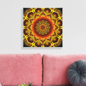 Gold Button Mandala Canvas Afdruk (Insitu (Woonkamer))