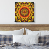 Gold Button Mandala Canvas Afdruk (Insitu (Slaapkamer))