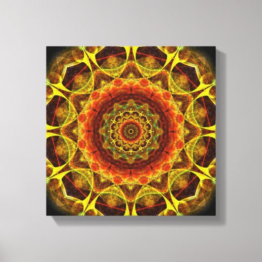 Gold Button Mandala Canvas Afdruk (Voorkant)
