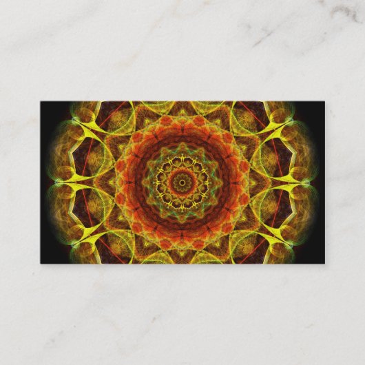 Gold Button Mandala Visitekaartje (Voorkant)