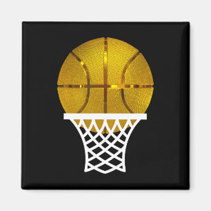 Gold Bysketbyll Trophy MVP Graphic T-shirt voor ma Magneet